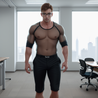 办公室里有这样的穿透明衣服帅哥同事，你会怎么做？（AI）
